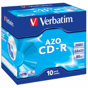 Verbatim 43327 CD-R Crystal Datalife PlusSuper AZO Crystal 10kpl Jewelcase pack