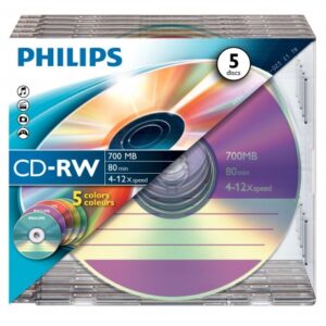 Philips CW7D2CC05/00 1x5 Cd-rw 80min 700mb 4-10x Sl Colour