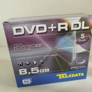 Traxdata DVD+R DL 8.5Gb 240min 8x  5kpl JC /Jewel Case