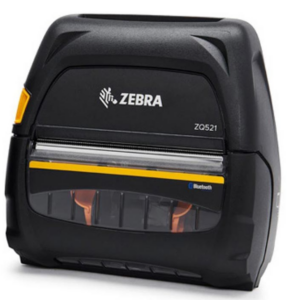 Zebra ZQ52-BUE000E-00, kannettava, mobiilitulostin, DDT Printer ZQ521, media width 4.45inch/113mm, English/Latin fonts, Bluetooth,
