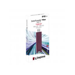 Kingston Technology DataTraveler Max DTMAXA/512GB, USB-muisti 512 GB USB A-tyyppi 3.2 Gen 2 (3.1 Gen 2) Punainen
