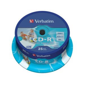 Verbatim CD-R AZO, 52X Printable spindel (25)
